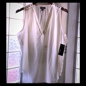New gauze sleeveless summer top - M